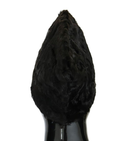 Elegante gorro de piel Xiangao negro