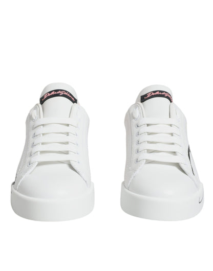 Zapatillas bajas Portofino blancas y rosas