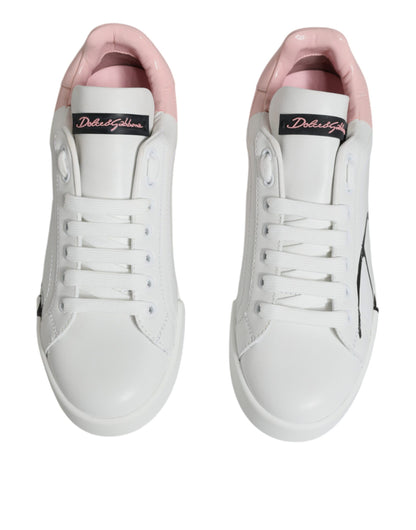 Zapatillas bajas Portofino blancas y rosas