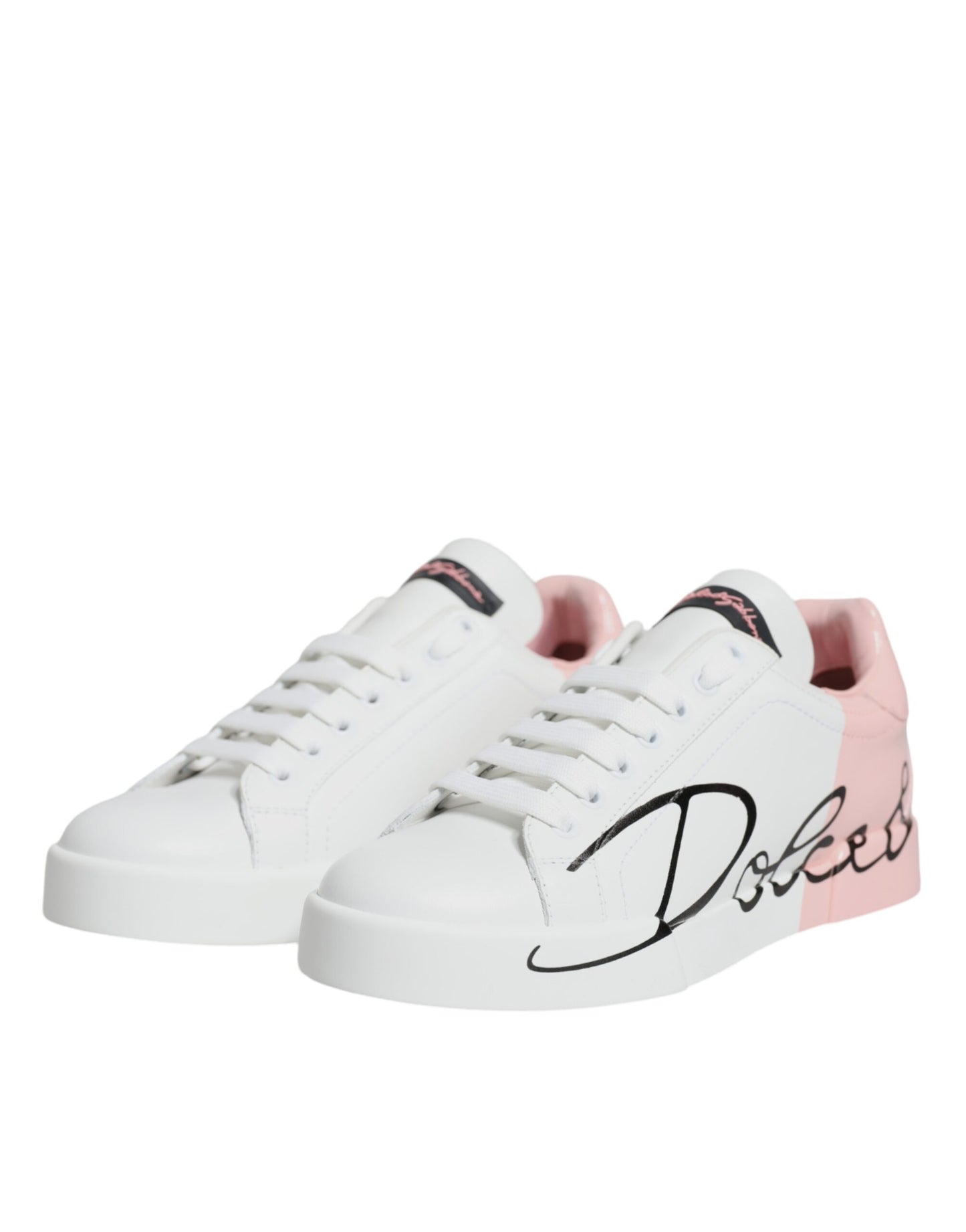 Zapatillas bajas Portofino blancas y rosas