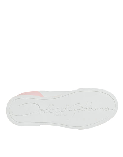 Zapatillas bajas Portofino blancas y rosas