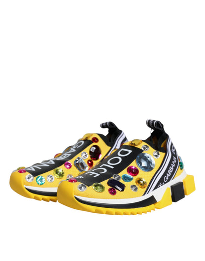 Zapatillas deportivas bajas con cristales Sorrento amarillos
