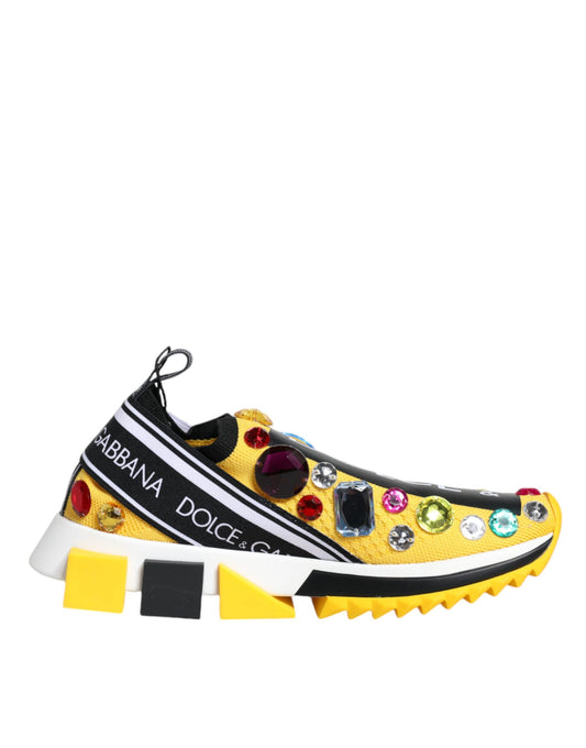 Zapatillas deportivas bajas con cristales Sorrento amarillos