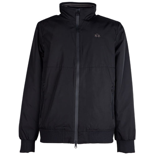 Chaqueta de poliéster negra