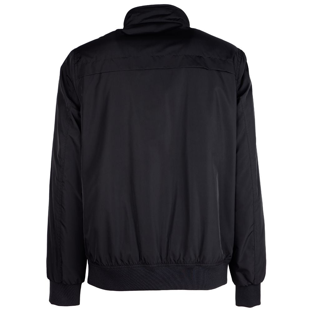 Chaqueta de poliéster negra