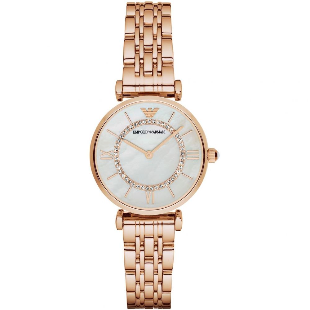 Reloj de acero en oro rosa