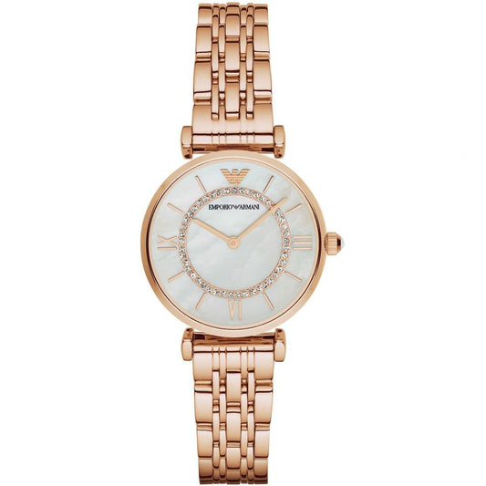 Reloj de acero en oro rosa