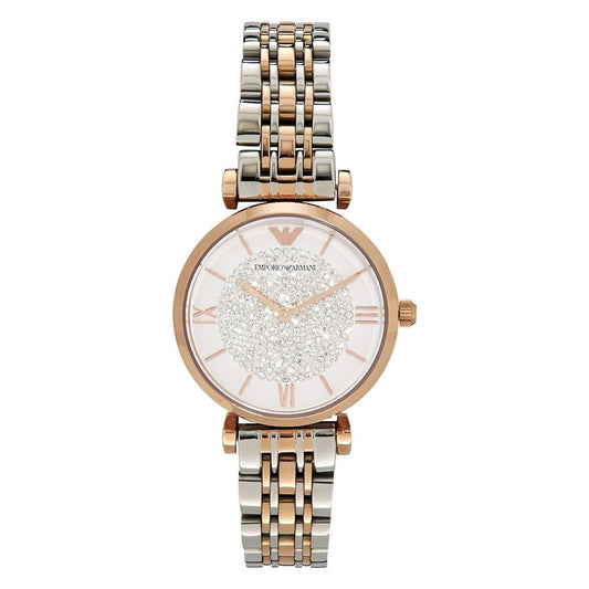 Reloj de acero plateado