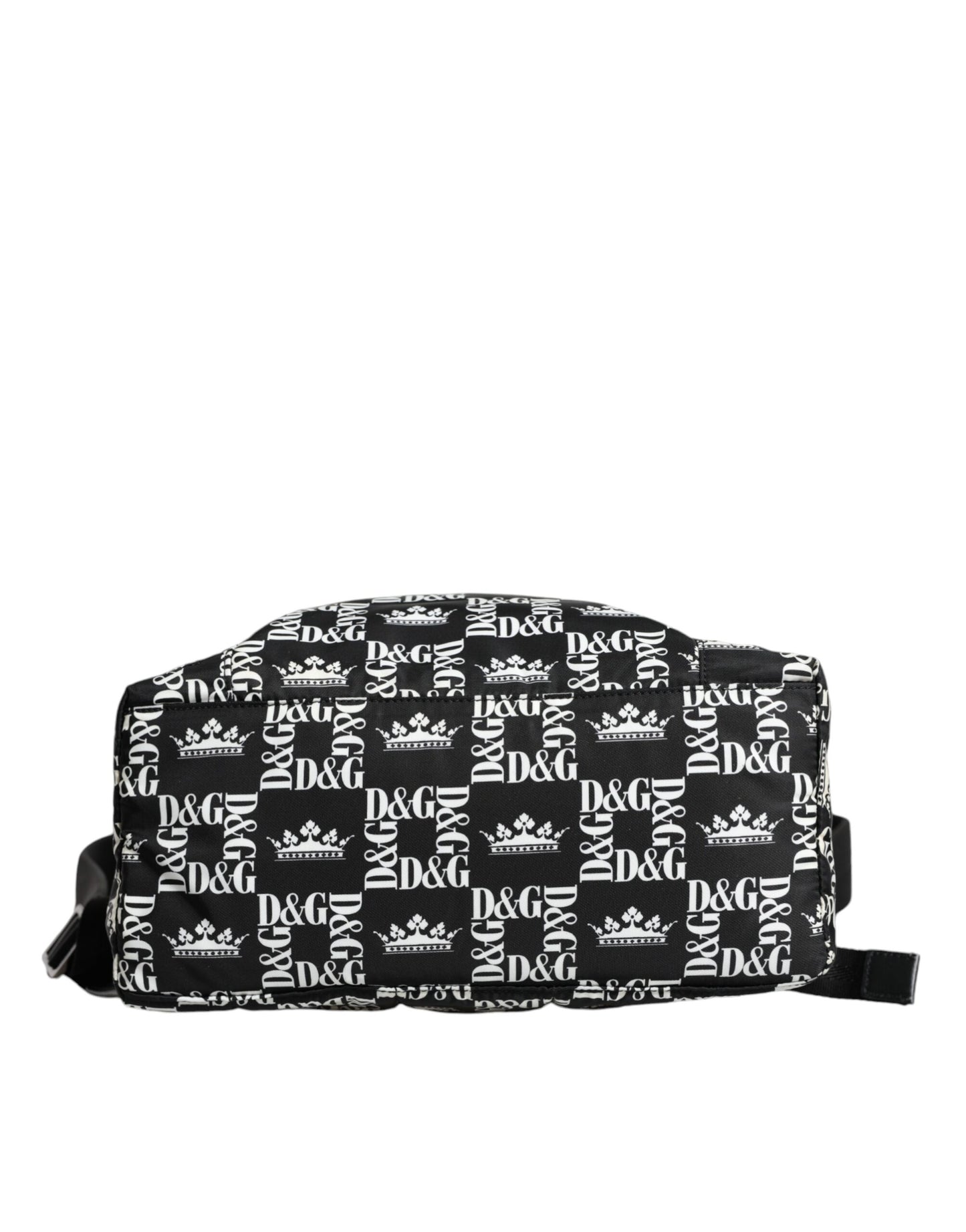 Mochila de nailon con el logotipo de la corona DG en blanco y negro