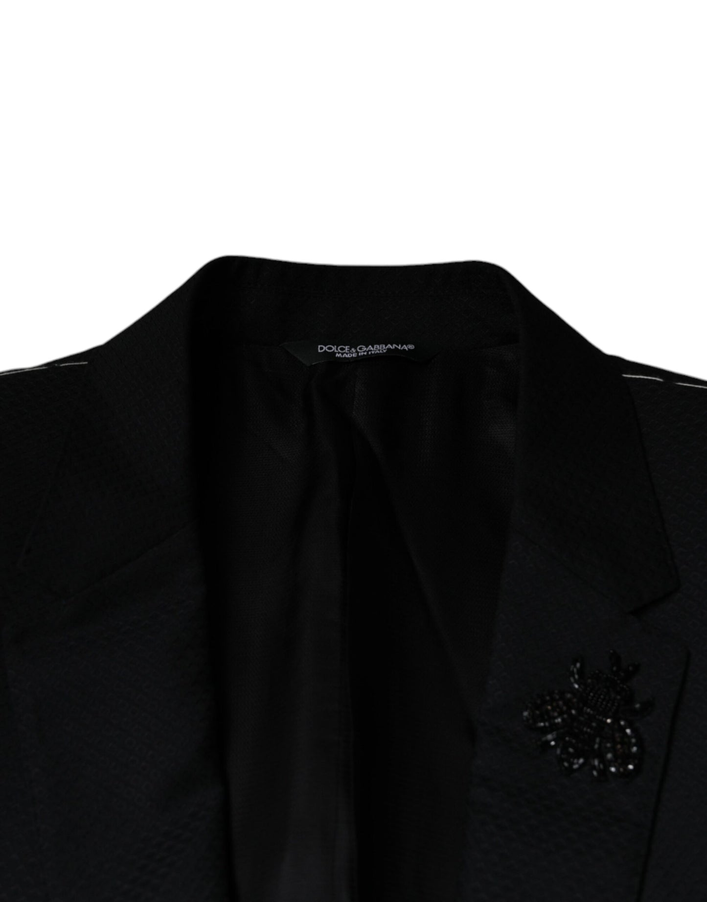 Blazer de botonadura sencilla con abeja MARTINI negra