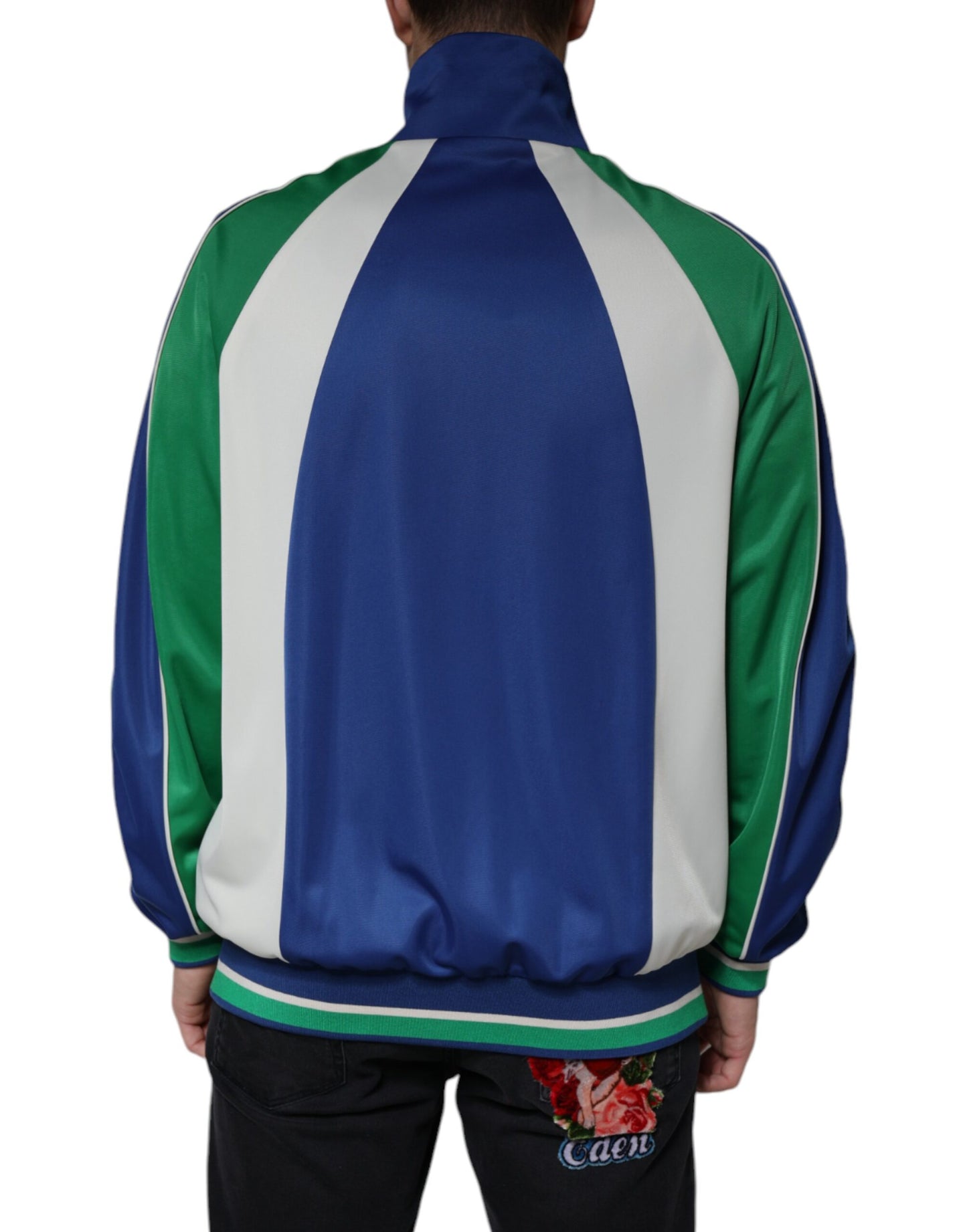 Chaqueta bomber de poliéster multicolor con cremallera completa