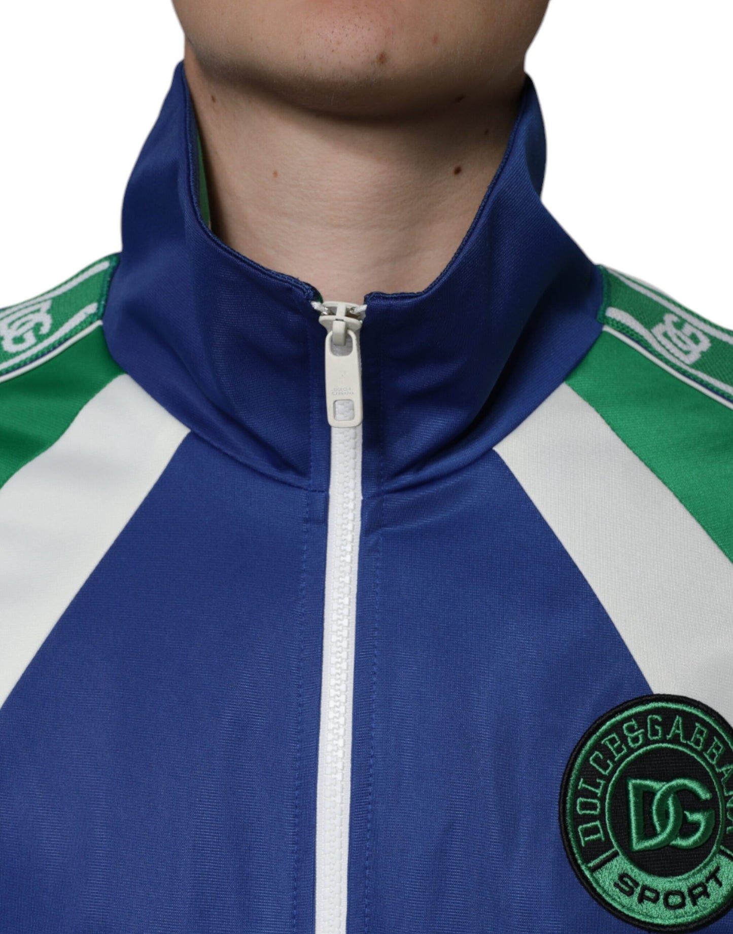 Chaqueta bomber de poliéster multicolor con cremallera completa