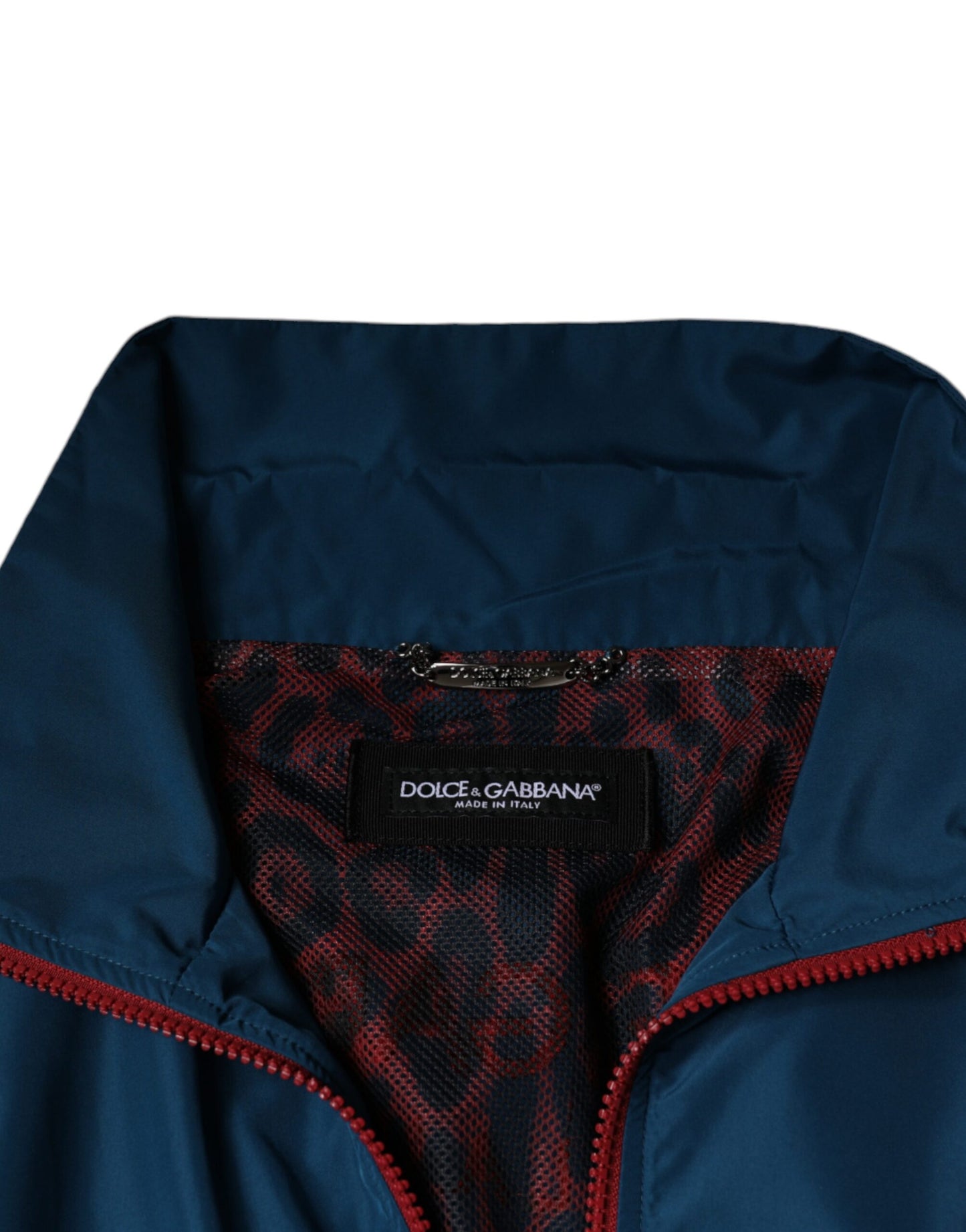 Chaqueta de poliéster multicolor con cremallera completa