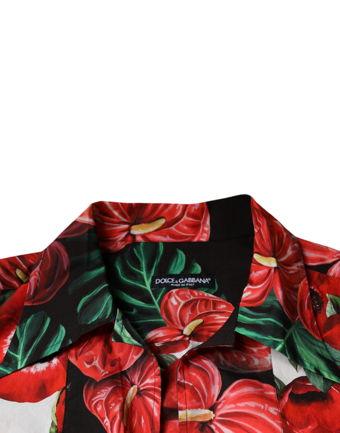 Camisa informal con botones de anémona multicolor