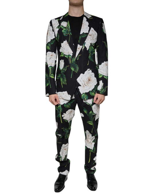 Traje formal de 2 piezas para hombre de algodón Black Rose