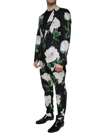Traje formal de 2 piezas para hombre de algodón Black Rose