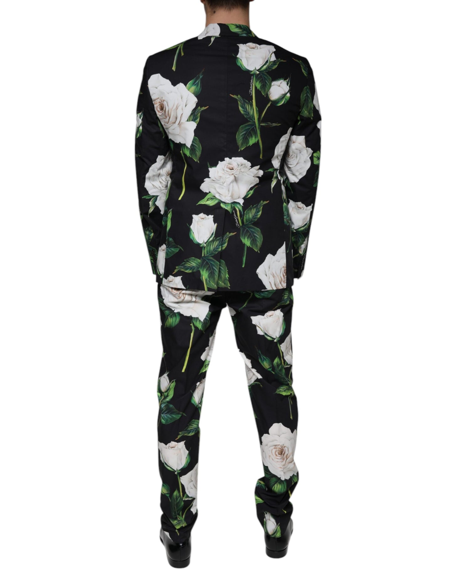 Traje formal de 2 piezas para hombre de algodón Black Rose