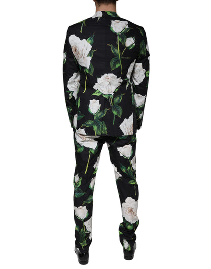 Traje formal de 2 piezas para hombre de algodón Black Rose