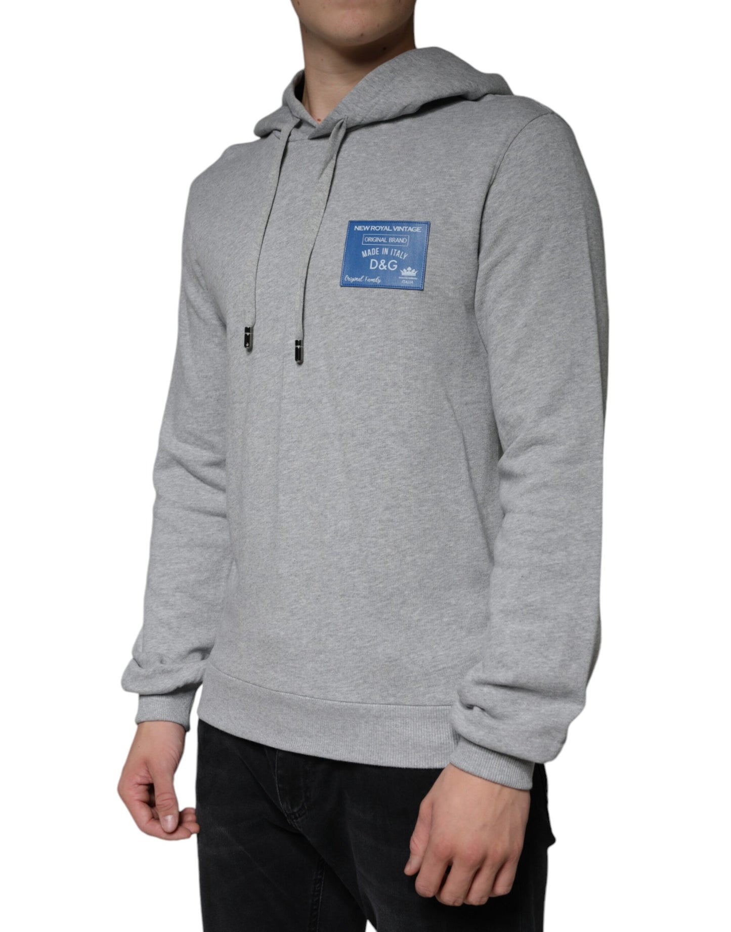 Sudadera con capucha y logotipo de algodón gris