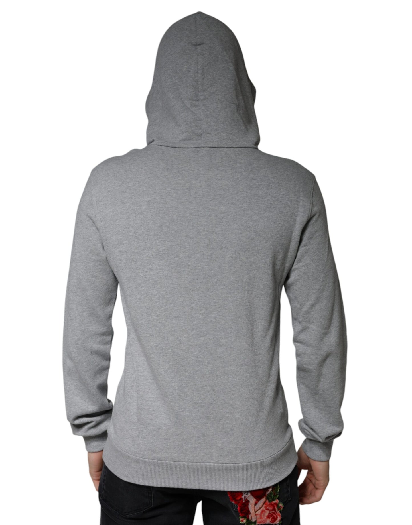 Sudadera con capucha y logotipo de algodón gris