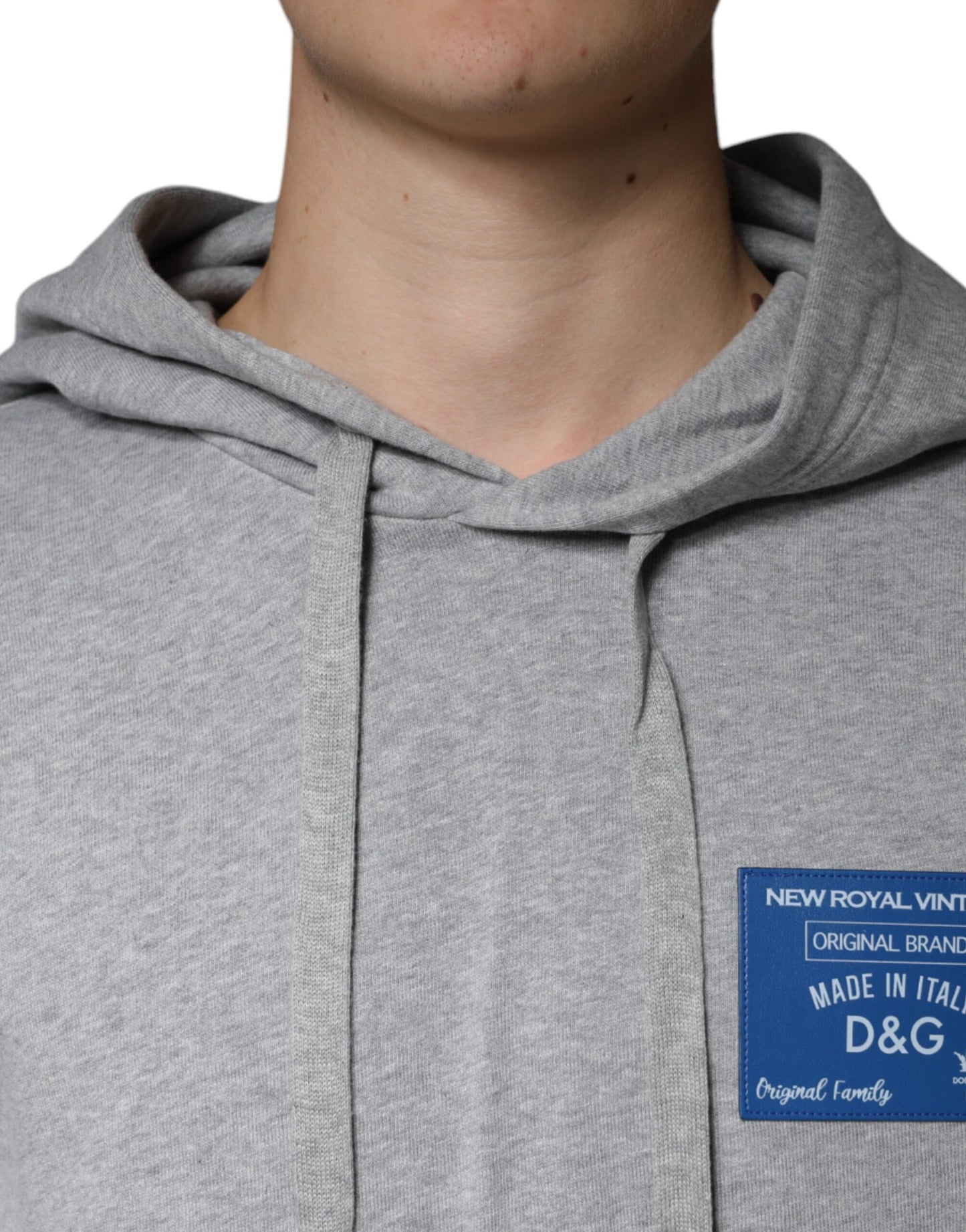 Sudadera con capucha y logotipo de algodón gris