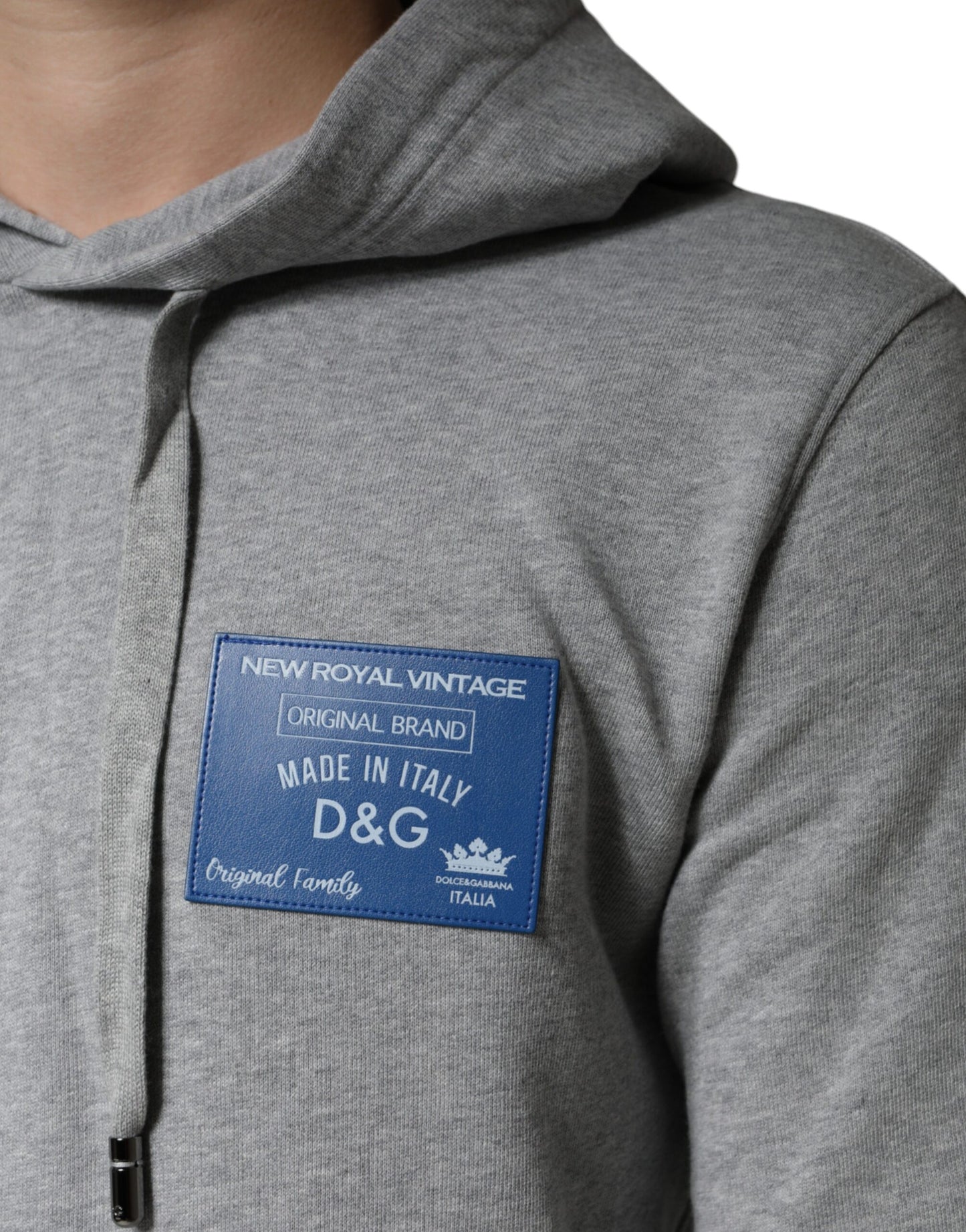 Sudadera con capucha y logotipo de algodón gris