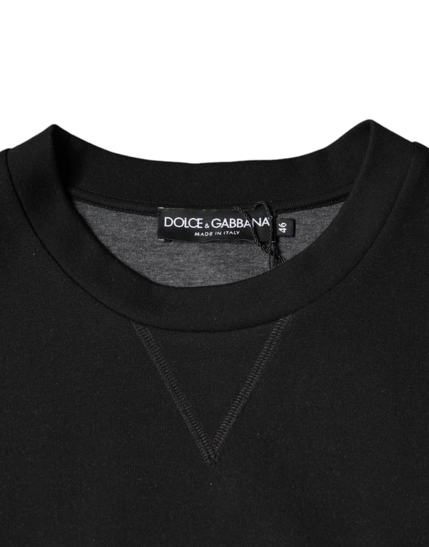 Sudadera con cuello redondo y estampado de logotipo negro