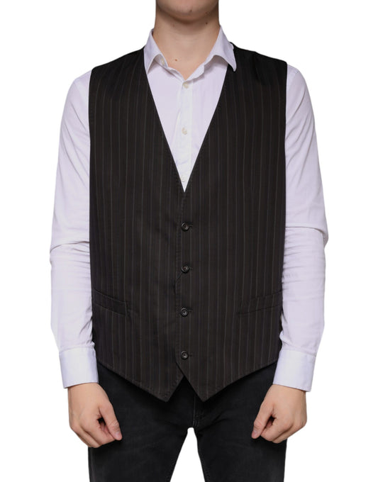 Chaleco formal de algodón negro