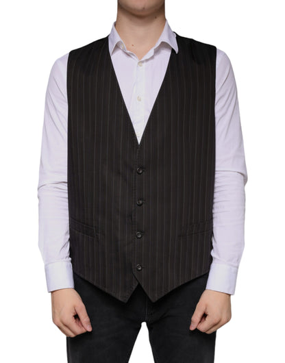 Chaleco formal de algodón negro