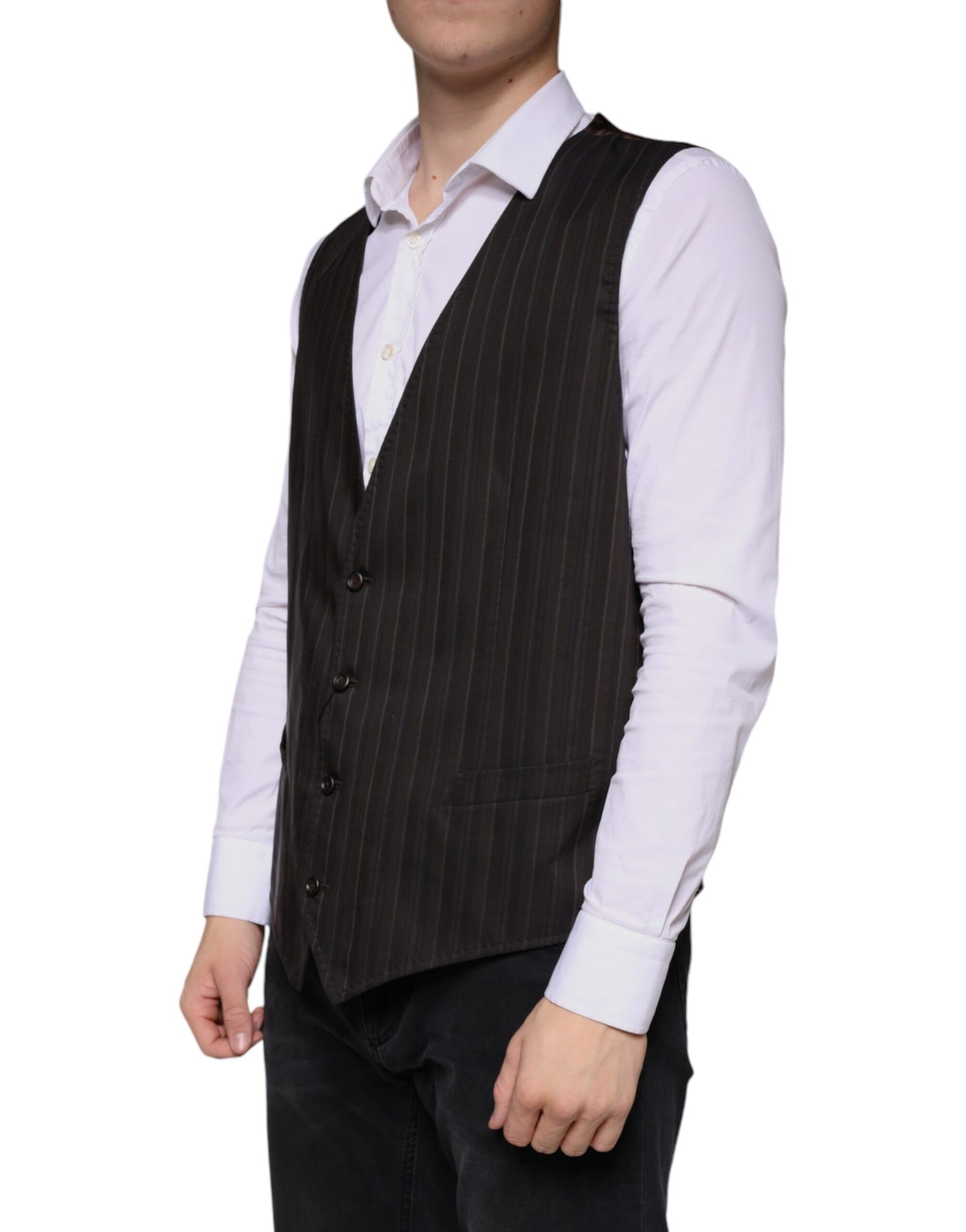 Chaleco formal de algodón negro