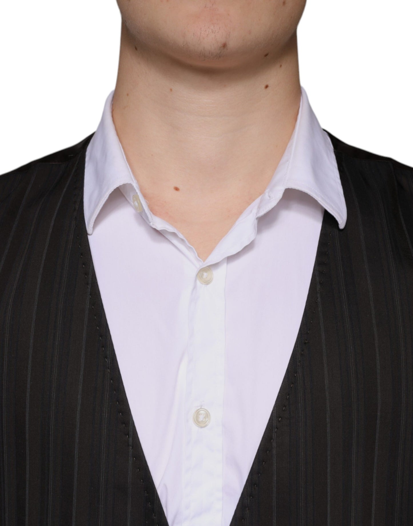 Chaleco formal de algodón negro
