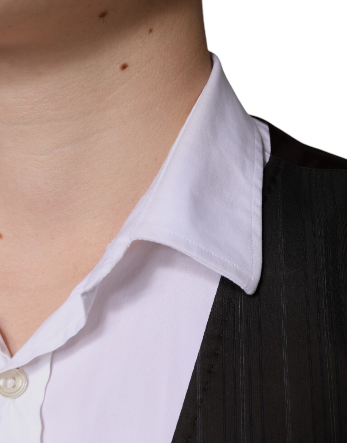 Chaleco formal de algodón negro