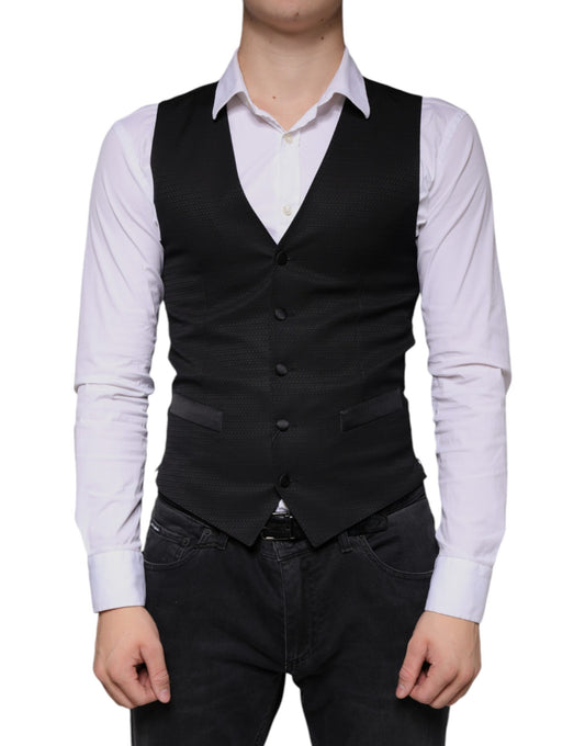 Chaleco formal de lana negro