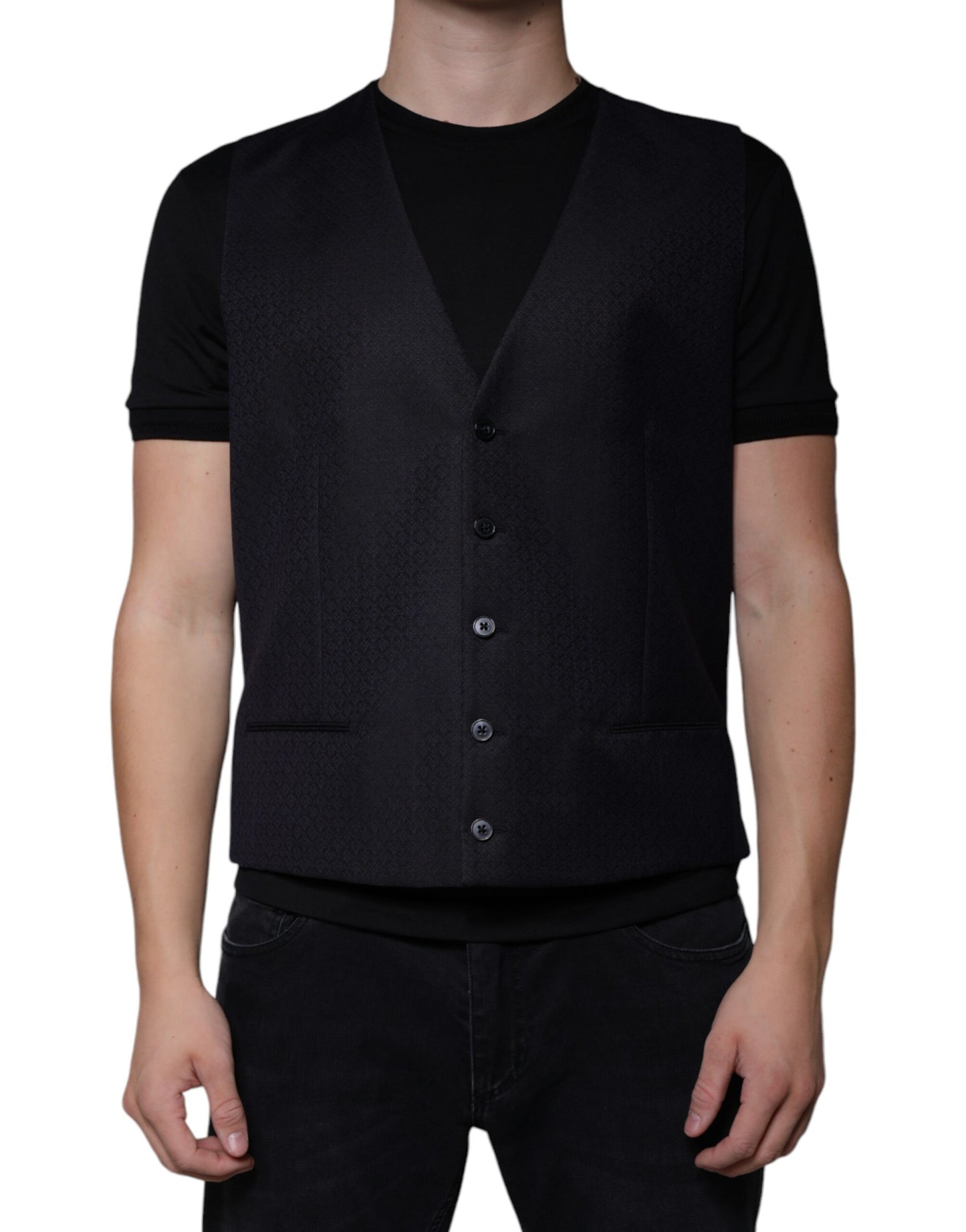 Chaleco formal de lana negro