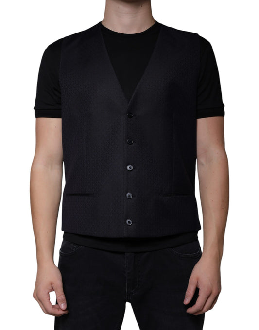 Chaleco formal de lana negro
