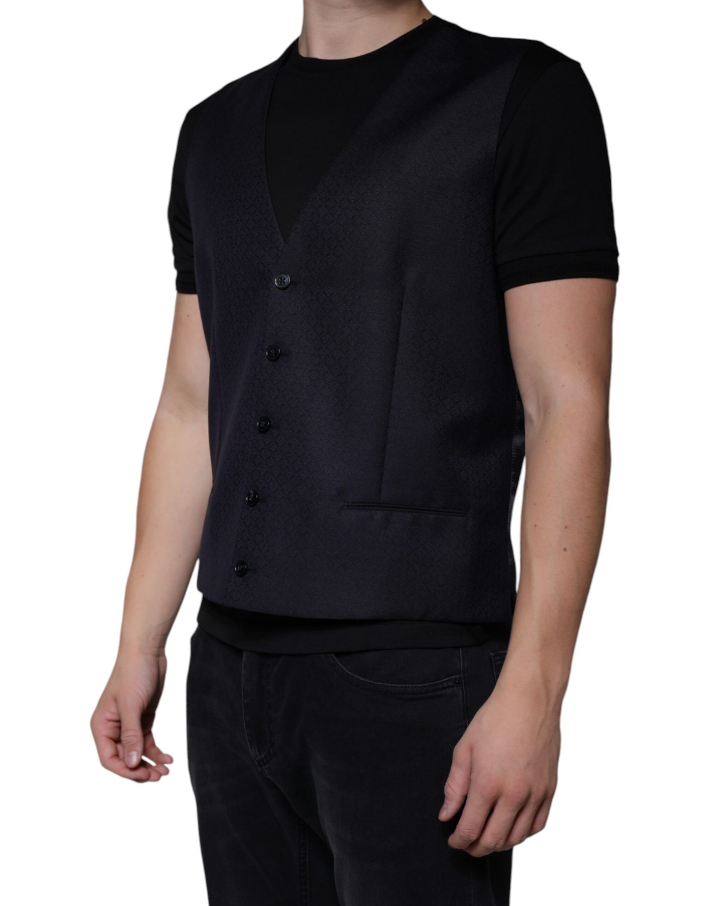 Chaleco formal de lana negro