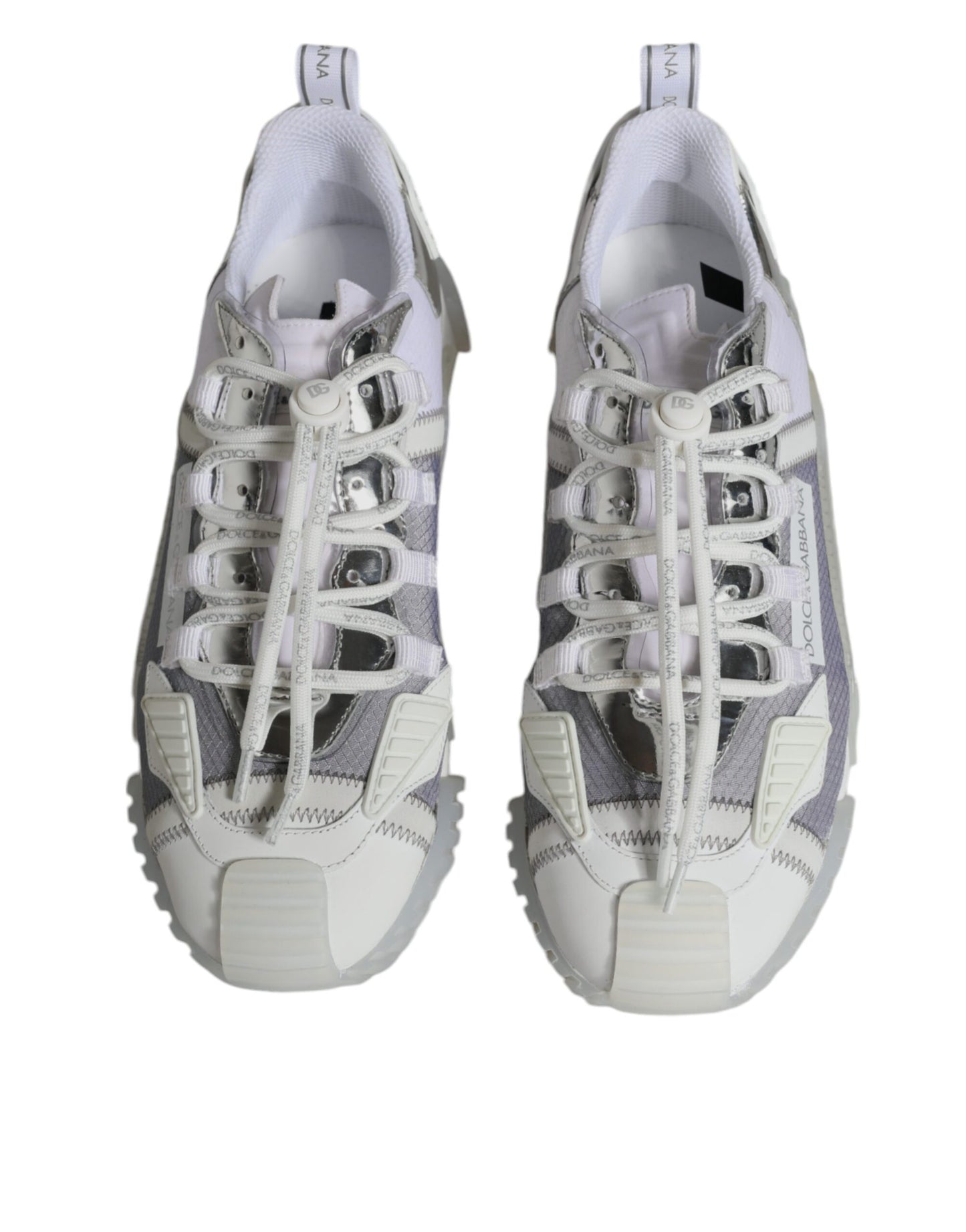 Zapatillas deportivas bajas NS1 blancas y plateadas