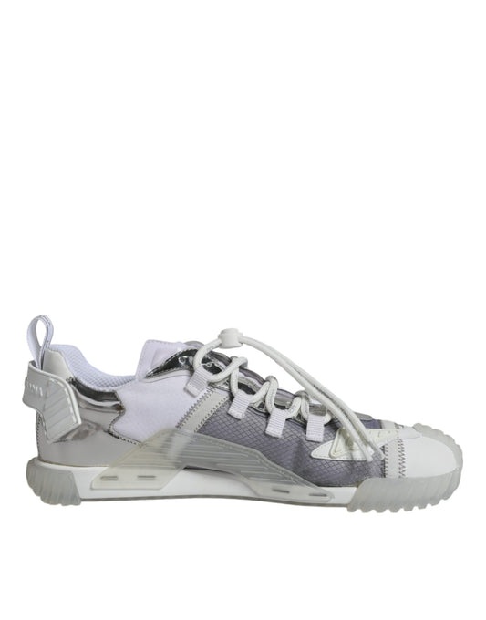 Zapatillas deportivas bajas NS1 blancas y plateadas