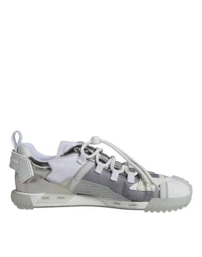 Zapatillas deportivas bajas NS1 blancas y plateadas
