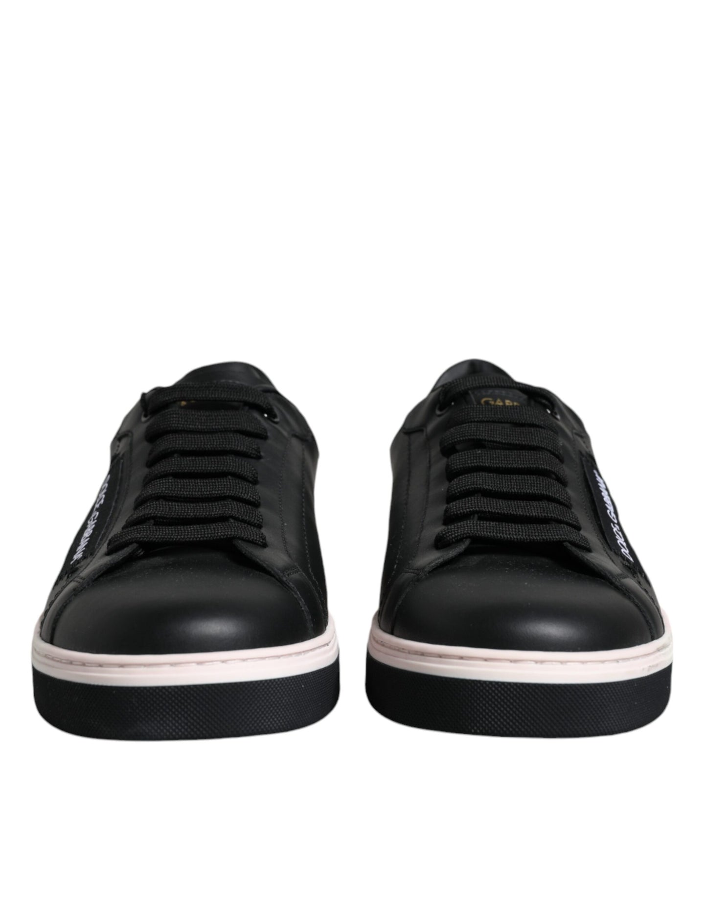 Zapatillas deportivas bajas de cuero negro para hombre