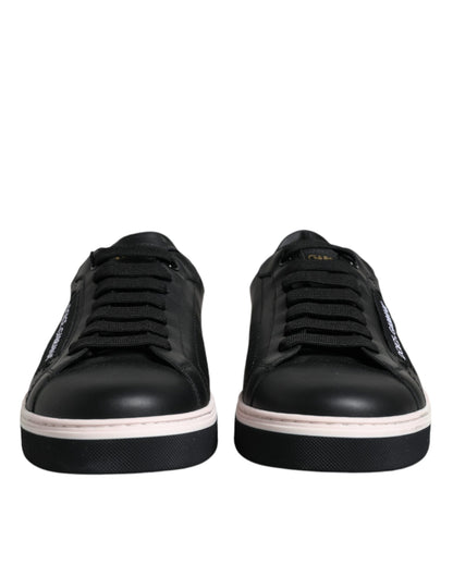 Zapatillas deportivas bajas de cuero negro para hombre
