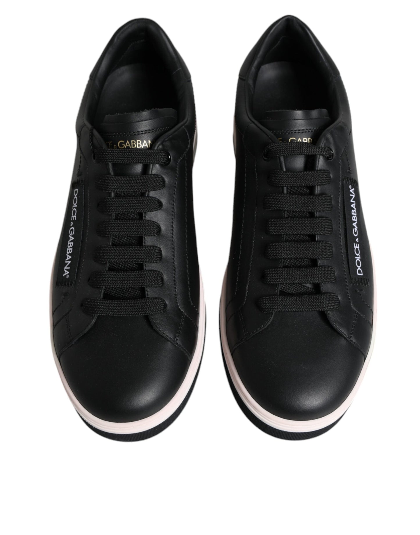 Zapatillas deportivas bajas de cuero negro para hombre
