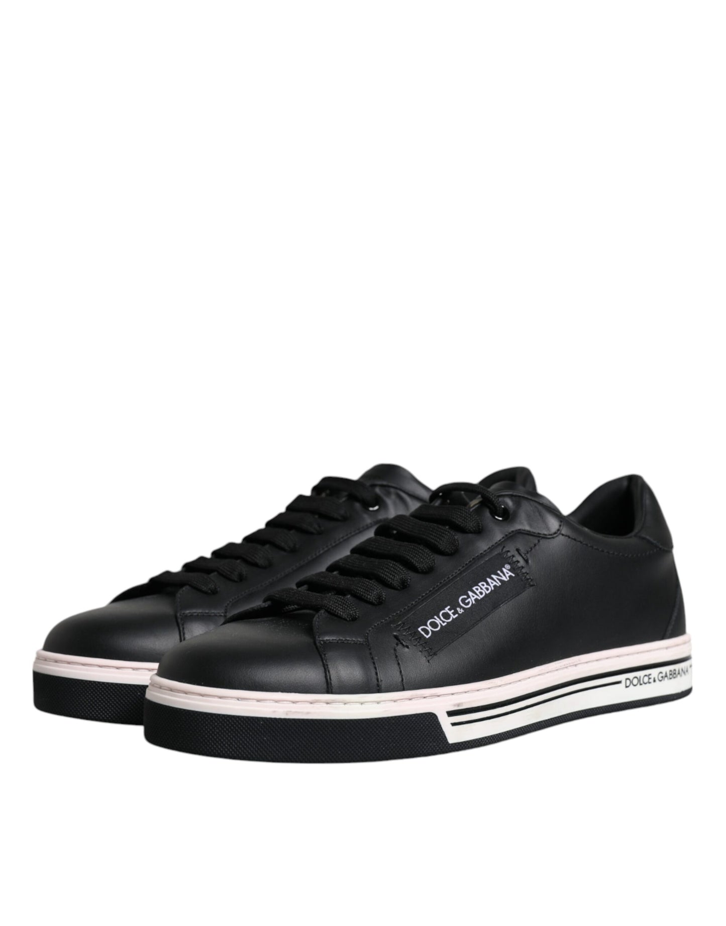 Zapatillas deportivas bajas de cuero negro para hombre