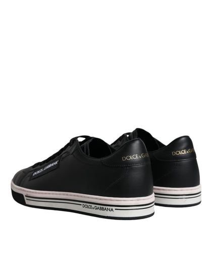 Zapatillas deportivas bajas de cuero negro para hombre
