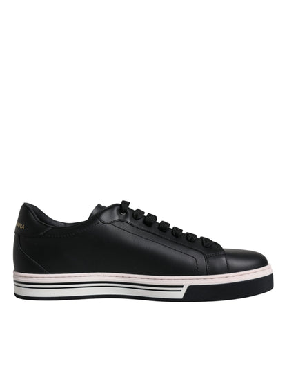 Zapatillas deportivas bajas de cuero negro para hombre