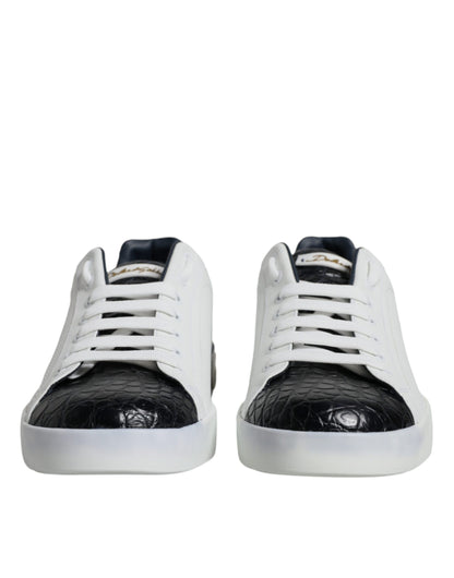 Zapatillas Portofino de cuero blanco con logotipo