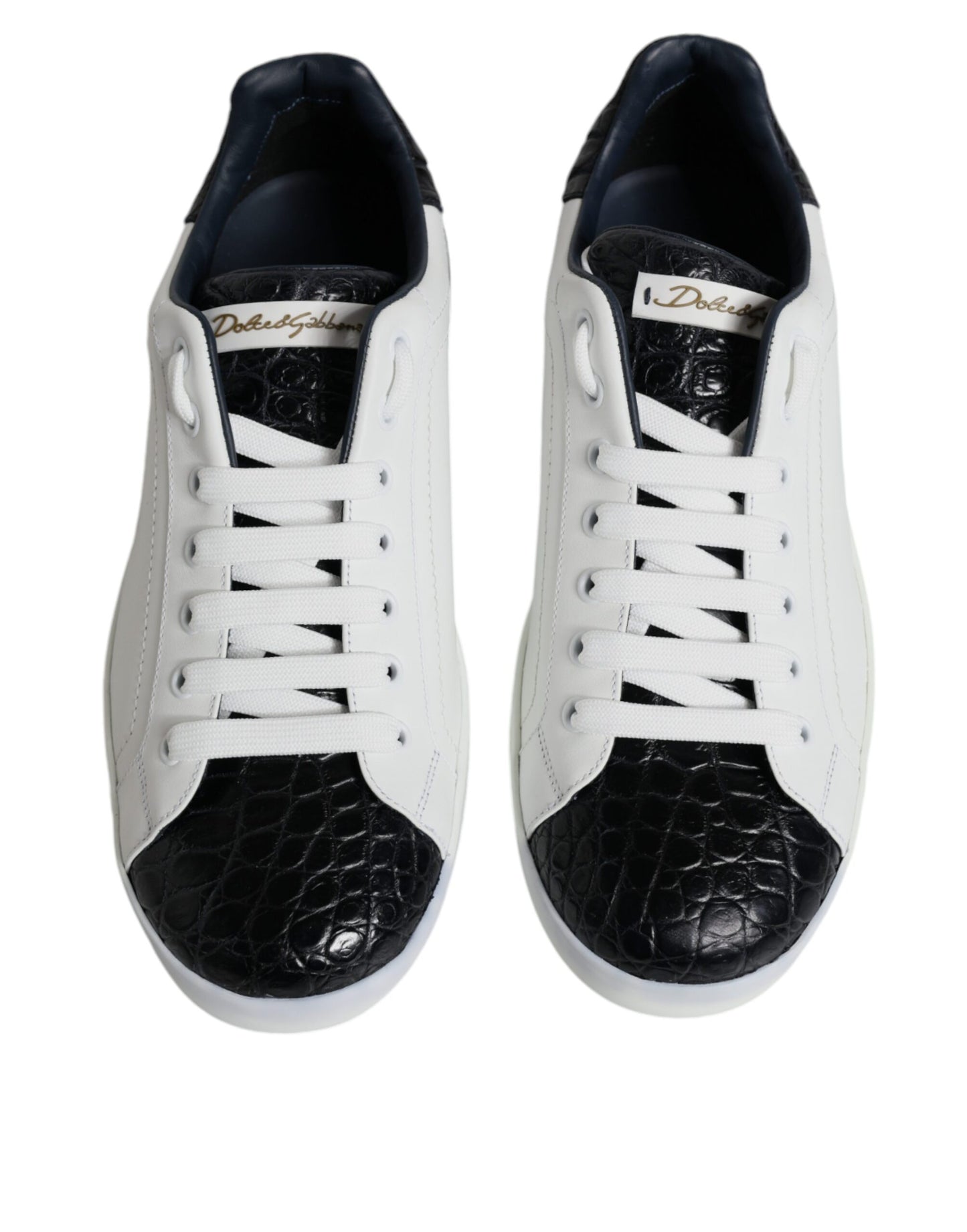 Zapatillas Portofino de cuero blanco con logotipo