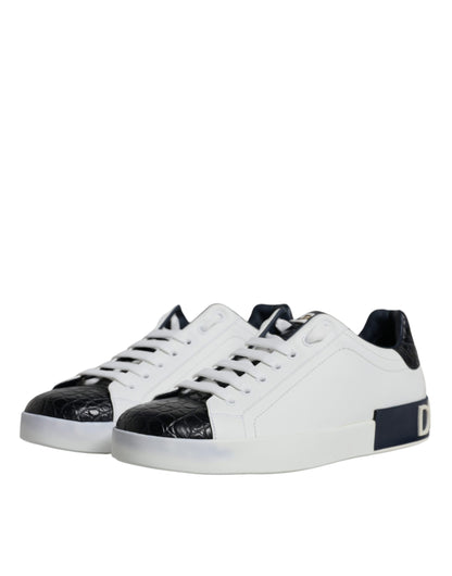 Zapatillas Portofino de cuero blanco con logotipo