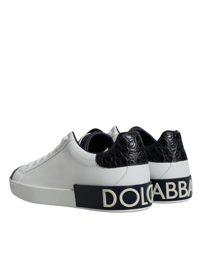 Zapatillas Portofino de cuero blanco con logotipo