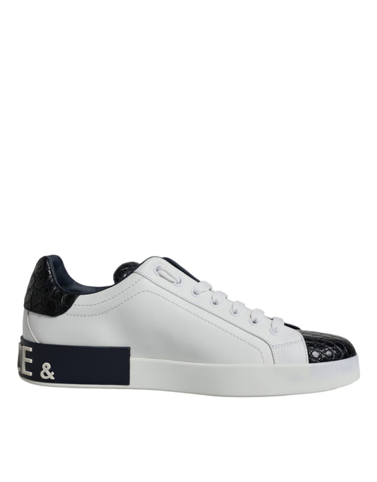 Zapatillas Portofino de cuero blanco con logotipo